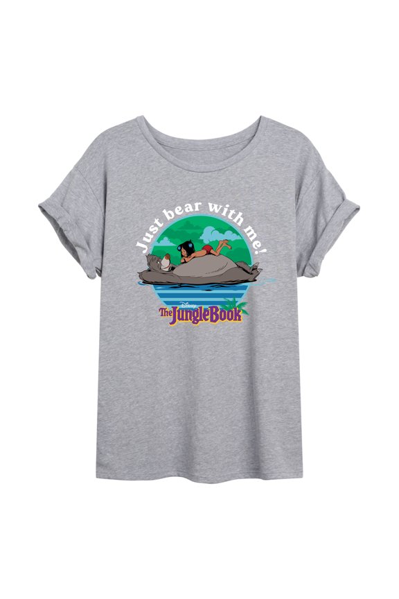 - Just Bear With Me - Juniors Ideal Flowy Muscle T-Shirt