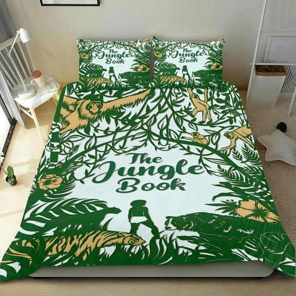 The Jungle Book Themed Bed Sheet Set Three Piece Set 53x79 Inches Comfortable And Skin Friendly Unique Design Creating A Star Studded Night