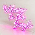 The Jungle Neon Sign Pink Led Word Light For Wall Decor - Walmart.com