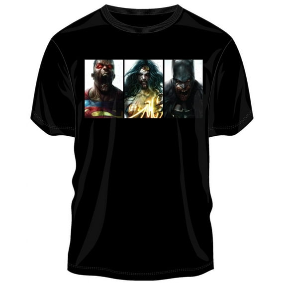 The Justice League Deceased Heroes Crew Neck Short Sleeve Men's Black T-shirt-5XL
