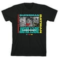 thumbnail image 1 of The Justice League Heroes & Logos Crew Neck Short sleeve Boys' Black T-shirt-Medium, 1 of 4