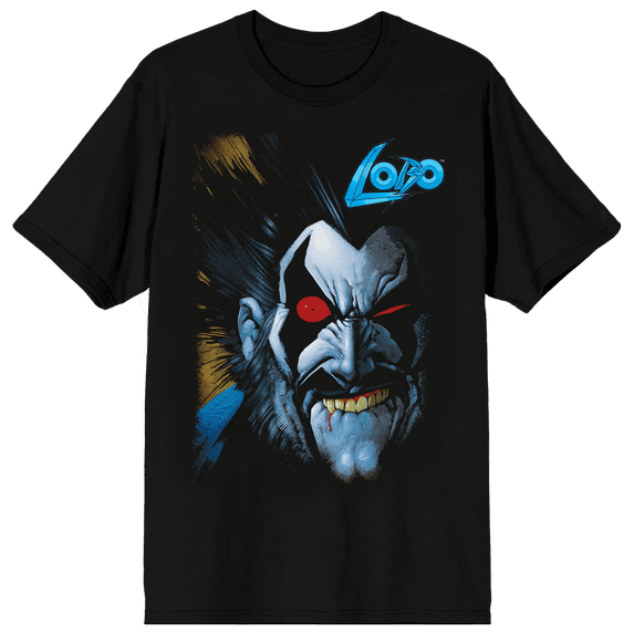 The Justice League Lobo Adult Black Crew Neck Short Sleeve T-shirt-5XL