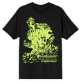 thumbnail image 1 of The Justice League Negative Color Swamp Thing Men's Black Graphic Tee-XS, 1 of 2