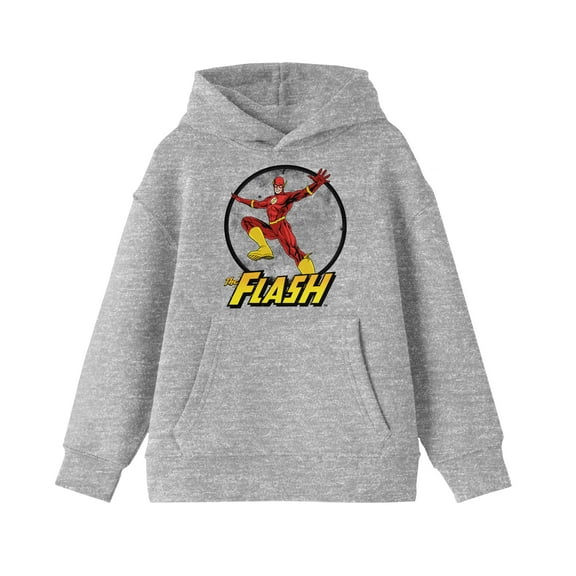 The Justice League The Flash Youth Athletic Heather Hoodie-S