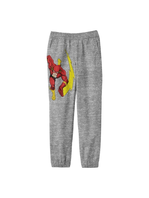 The Justice League The Flash Youth Heather Gray Sweat Pants-Small