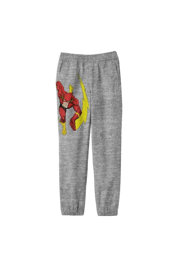 The Justice League The Flash Youth Heather Gray Sweat Pants-Small