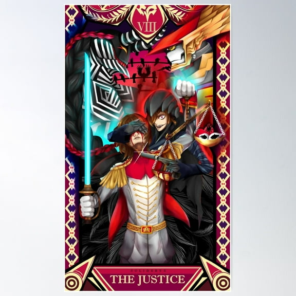 The Justice - Persona 5 Poster Wall Art, Modern Wall Decor For Living Room Bedroom, 8x12 UNFRAMED