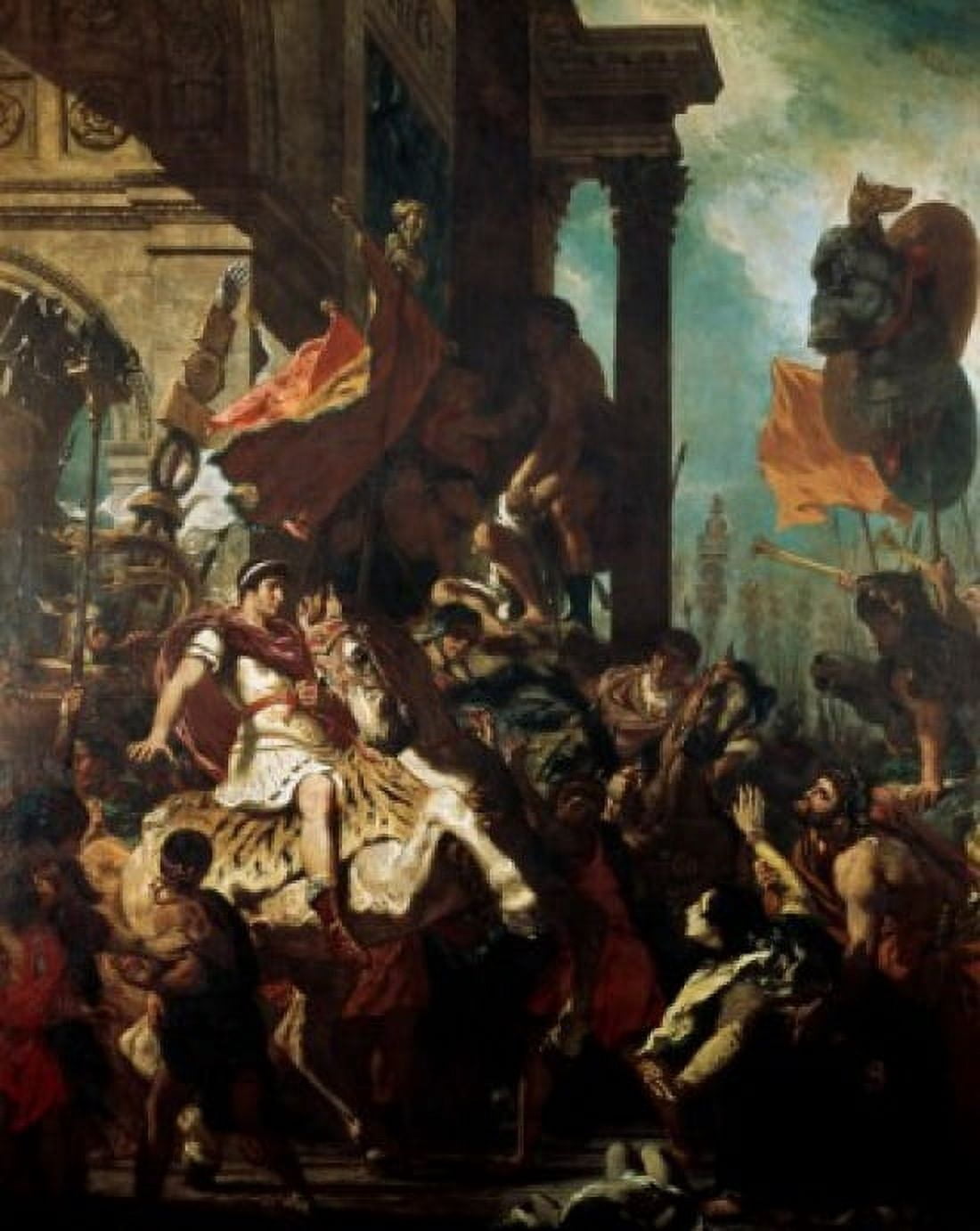 The Justice of Trajan 1840 Eugene Delacroix (1798-1863 French) Musee des Beaux-Arts Rouen Canvas Art - Eugene Delacroix (18 x 24)