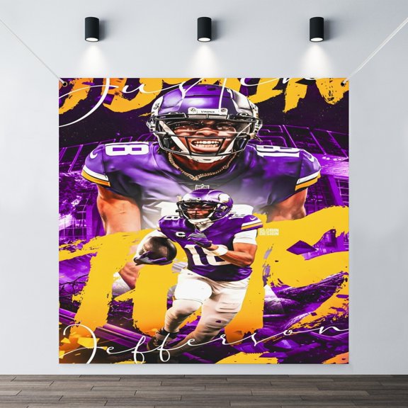 The Justin and Jefferson holiday banner is perfect for adding festive cheer.35.43x35.43in90x90cm