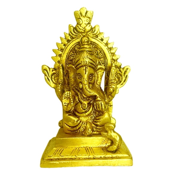 The KD God Ganesha 0.60 lbs 3.54 Inches Brass Idol/Statue