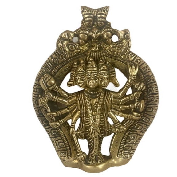 The KD Lord Panchmukhi Hanuman Hanging for Main Door Brass Idol/Statue