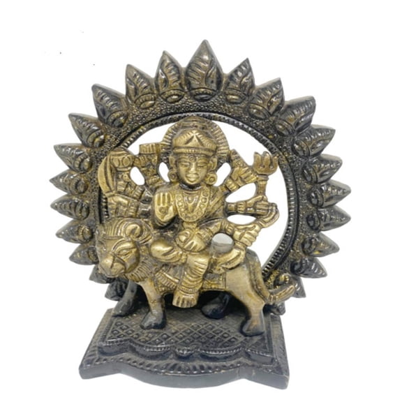 The KD Maa Durga 4 inch &0.88 lbs Brass Idol/Statue