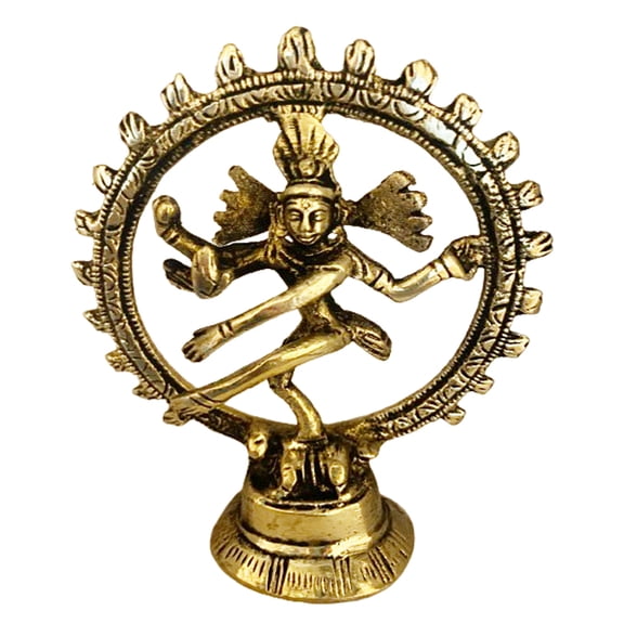 The KD Shiva Natraj Monochrome 4 inch Brass Idol/Statue