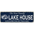 thumbnail image 1 of The KIM Family Lake House Sign 6x18 Metal Fishing Cabin Decor 106180101109, 1 of 1