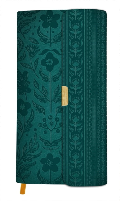 The KJV Compact Bible [Dark Teal Florals with Clasp], (Hardcover)