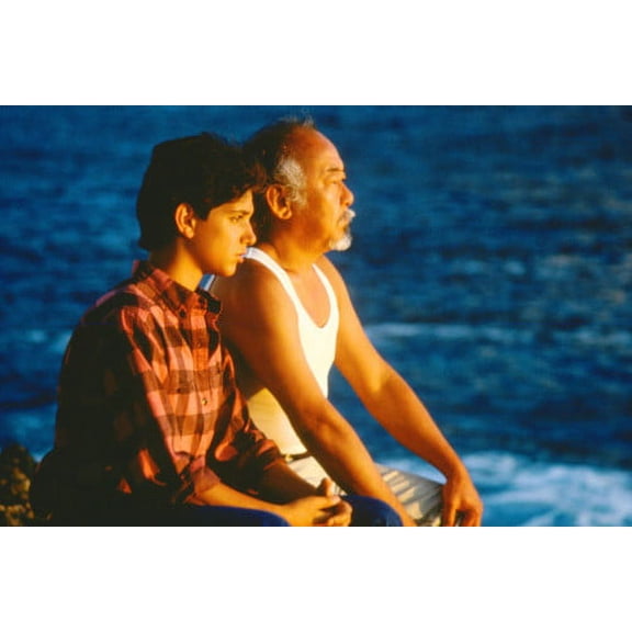 The Karate Kid 24X36 Poster Ralph Macchio Pat Morita sit in meditation