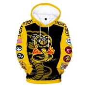 ZEDALE The Karate Kid Cobra Kai Hoodie 3D Print Animation Clothes Cosplay Coat Sweatshirt Hooded Costume