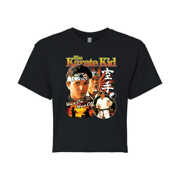 The Karate Kid - Daniel Larusso And Mr. Miyagi - Juniors Cropped Graphic T-Shirt