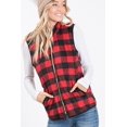 thumbnail image 1 of The Kassidy - Women's Black & Red Fleece Vest, 1 of 6