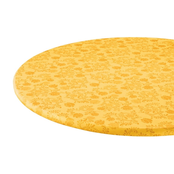 The Kathleen Vinyl Elasticized Table Cover by HSK 40" - 44" dia. Round