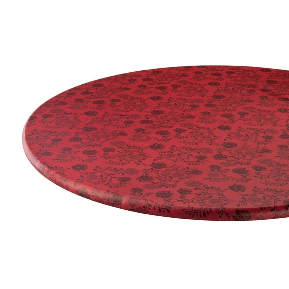 The Kathleen Vinyl Elasticized Table Cover by HSK 40" - 44" dia. Round