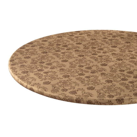 The Kathleen Vinyl Elasticized Table Cover by HSK 40" - 44" dia. Round