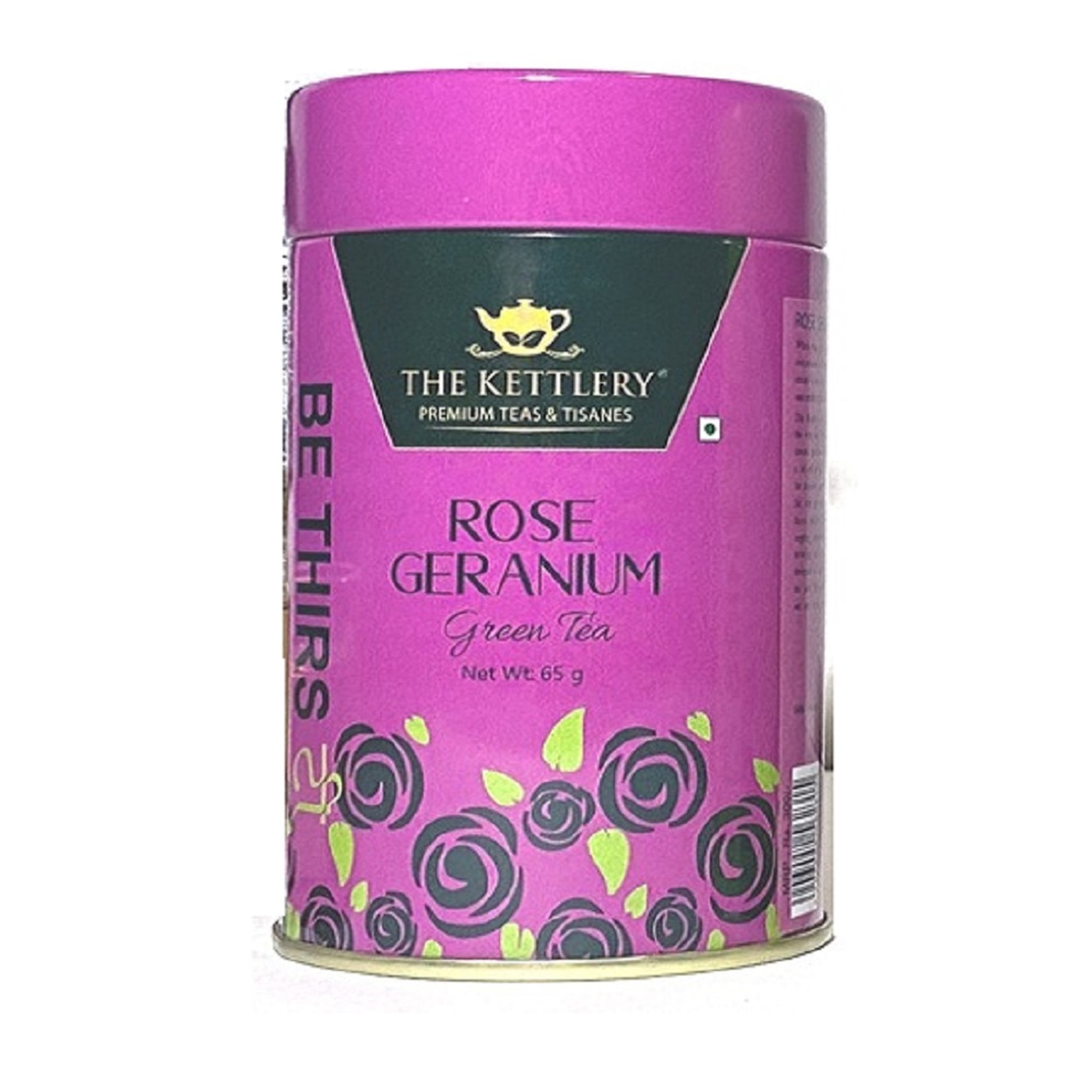 The Kettlery Rose Geranium Green Tea (Pack of 2 tins)