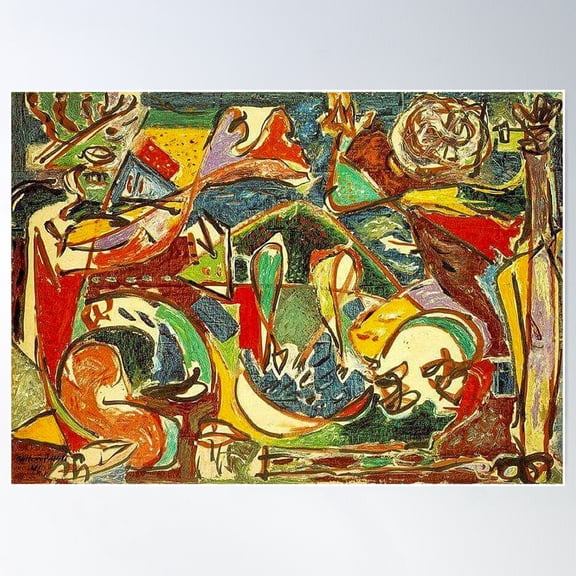 The Key. Jackson Pollock Poster Wall Art, Modern Wall Decor For Living Room Bedroom, 12x18 UNFRAMED