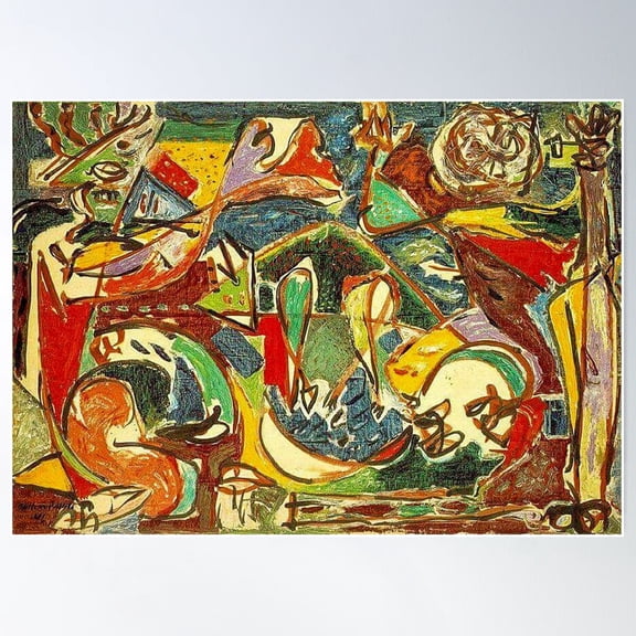 The Key. Jackson Pollock Poster Wall Art, UNFRAMED PAPER POSTER, Home Decor, Vintage Gift, Living Room Dercor
