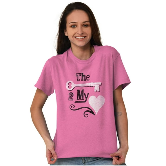 The Key To My Heart Valentines Day Women's Plus Size Graphic Tee Brisco Brands 4X