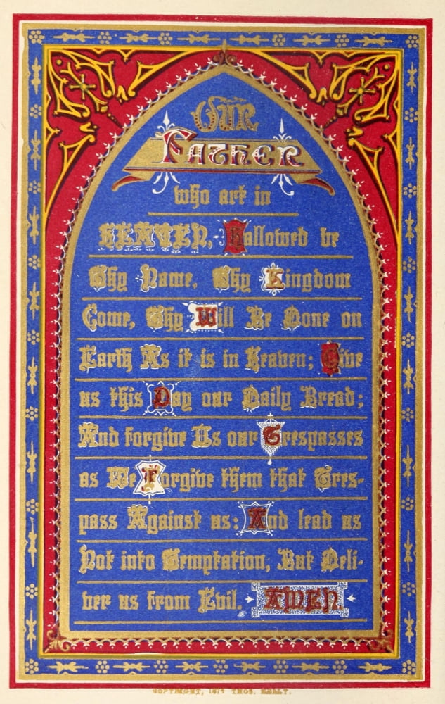 The Key of Heaven 1874 Lords prayer Canvas Art - Thomas Kelly (18 x 24)