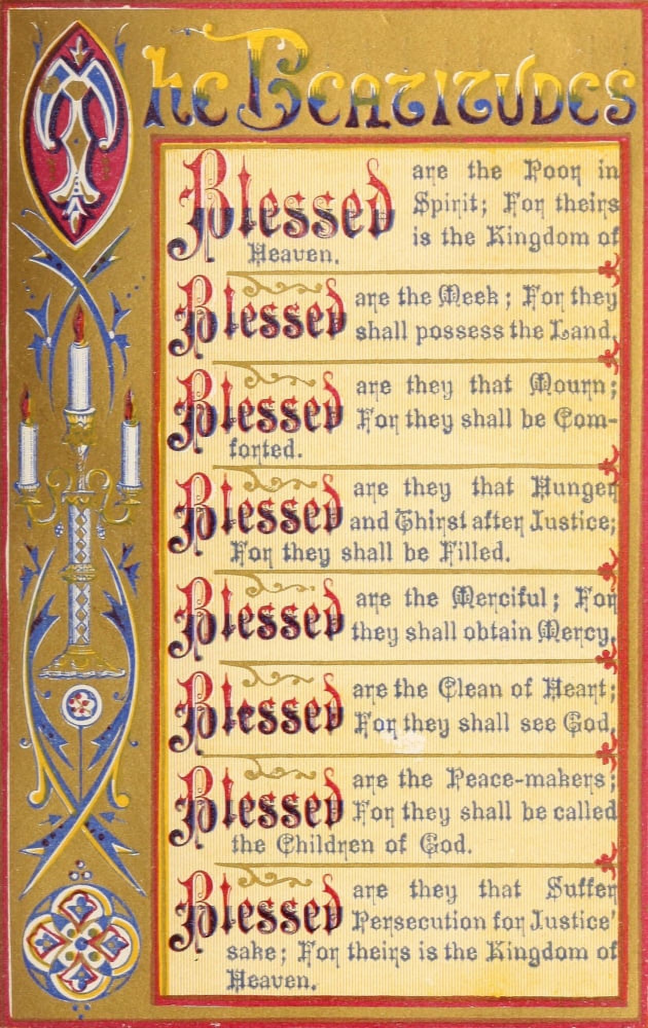 The Key of Heaven 1874 The Beatitudes Canvas Art - Thomas Kelly (18 x 24)