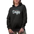 thumbnail image 1 of The Key to Happiness Is Dogs Quote feat. a Paw Art Merch Gift, Black Hooded Sweatshirt or Hoodie, Small, 1 of 5