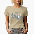 thumbnail image 1 of The Key to Happiness Is Dogs Quote with Paw Art Merch Gift, Tan T-Shirt, 2XL, 1 of 5