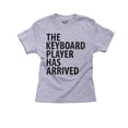 thumbnail image 1 of The Keyboard Player Has Arrived - Hilarious Band Girl's Cotton Youth Grey T-Shirt, 1 of 2