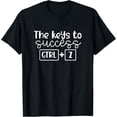 thumbnail image 1 of The Keys To Success Ctrl + Z Funny Technology Teacher Gift T-Shirt, 1 of 4