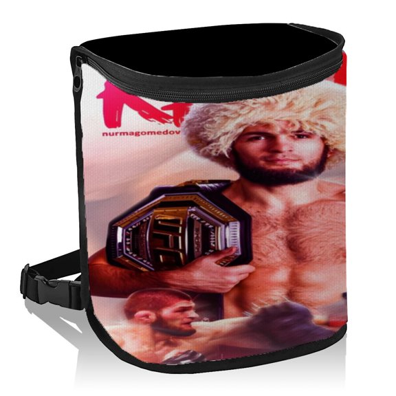The Khabib Nurmagomedov car trash bin is lightweight, durable, easy to clean, available in multiple sizes, and stylish, 9.1x7.1x11in