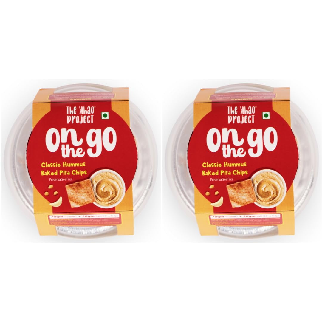 The Khao Project On The Go Hummus Snack Pack Classic Hummus And Baked