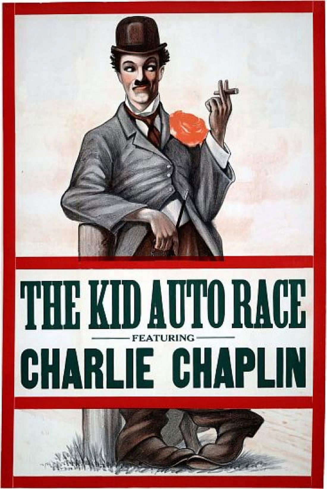 The Kid Auto Race Charlie Chaplin Vintage Movie Canvas Art -  (24 x 36)