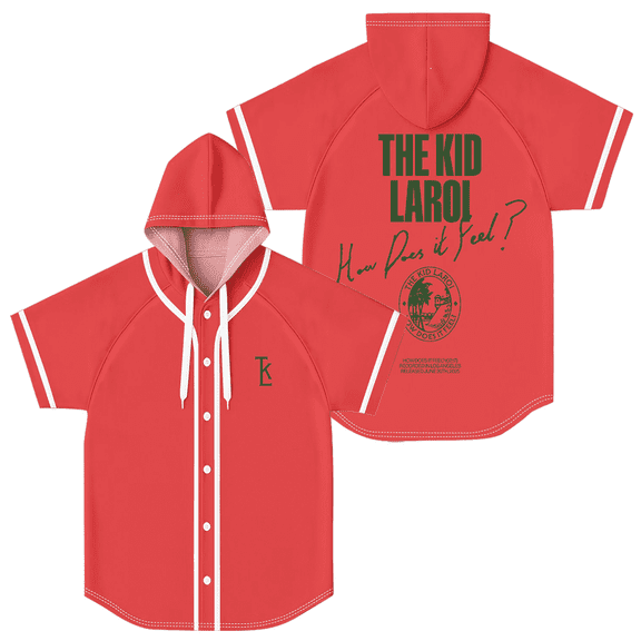 The Kid LAROI How Does It Feel Baseball Jersey Women Men Hooded Short Sleeve Shirt Casual Trendy T-shirt