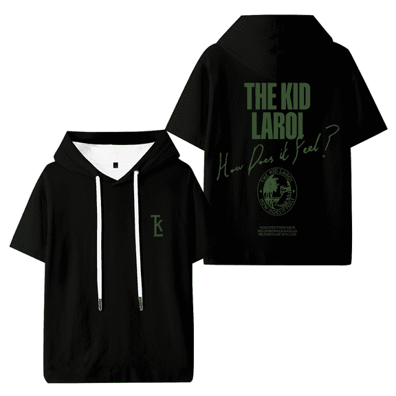 The Kid LAROI How Does It Feel Hooded T-shirt Women Men Short Sleeve Tee Casual Fashion Tops