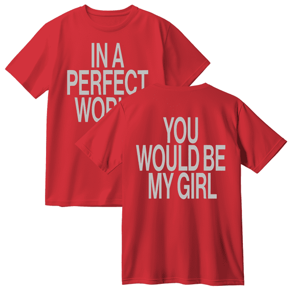 The Kid LAROI Perfect World Cotton Tee Women Men Short Sleeve Round Neck Casual Streetwear T-shirt