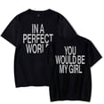 thumbnail image 1 of The Kid LAROI Perfect World Tee Women Men Short Sleeve Crewneck Casual Streetwear T-shirt, 1 of 2