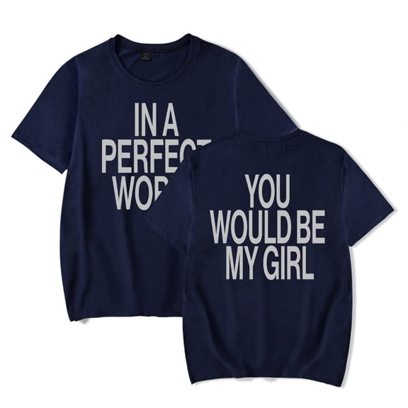 The Kid LAROI Perfect World Tee Women Men Short Sleeve Crewneck Casual Streetwear T-shirt