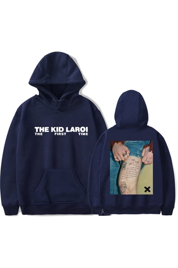 The Kid LAROI The First Time Hoodie Rapper Tour Merch Unisex Casual Long Sleeve Sweatshirt