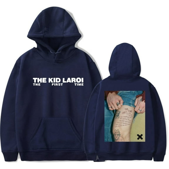 The Kid LAROI The First Time Hoodie Rapper Tour Merch Unisex Casual Long Sleeve Sweatshirt