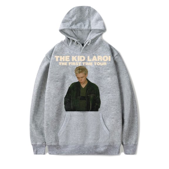 The Kid LAROI The First Time Tour Hoodie 2024 Rapper Unisex Casual Long Sleeve Sweatshirt