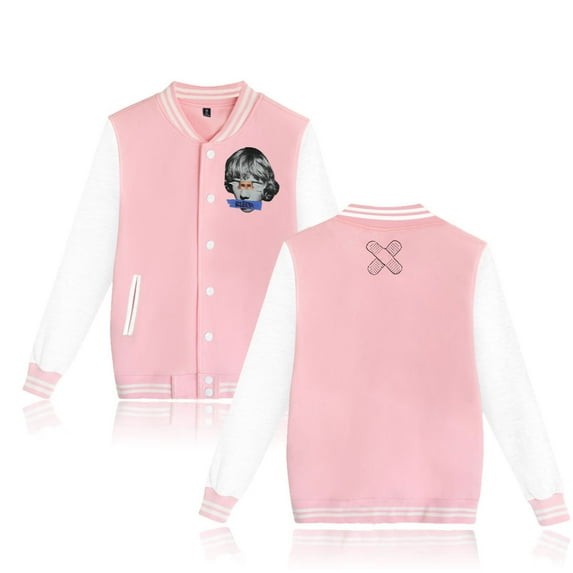 The Kid Laroi Merch BLEED Baseball Jacket Unisex Fashion Long Sleeve Outerwear