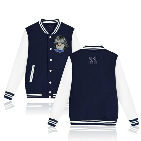 The Kid Laroi Merch BLEED Baseball Jacket Unisex Fashion Long Sleeve Outerwear