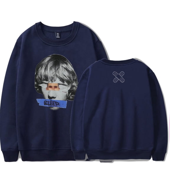 The Kid Laroi Merch BLEED Crewneck Sweatshirt Unisex Fashion Long Sleeve Top